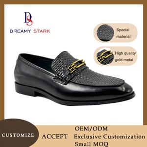 Mocassins en cuir véritable faits à la main pour hommes, chaussures de mariage à enfiler pour le bureau et la carrière - Chaussures décontractées habillées - Product Image 2
