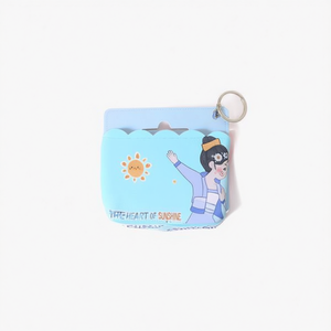 Cute Cartoon Girl Coin Pouch 10.5x9cm With <b>Key</b> <b>Ring</b> For Women Fashion <b>Accessory</b> - Product Image 1