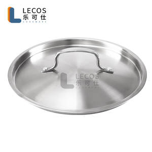 LECOS Factory Vente chaude Poêle à frire et à sauter à induction pour restaurant, Casserole en acier inoxydable avec couvercles entièrement métalliques - Product Image 5
