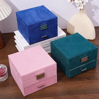 Boîte de rangement pour bijoux personnalisée, organisateur multi-couches, boîte de rangement en cuir pour colliers, boucles d'oreilles, emballage et présentation de bijoux