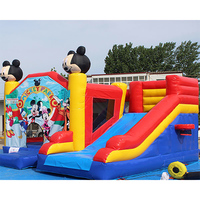 Nouveauté : Château gonflable géant en PVC avec toboggan, piscine à balles, aire de jeux souple, miroir disco suspendu, pour enfants, capacité de 7 à 15 personnes, garantie de 2 ans