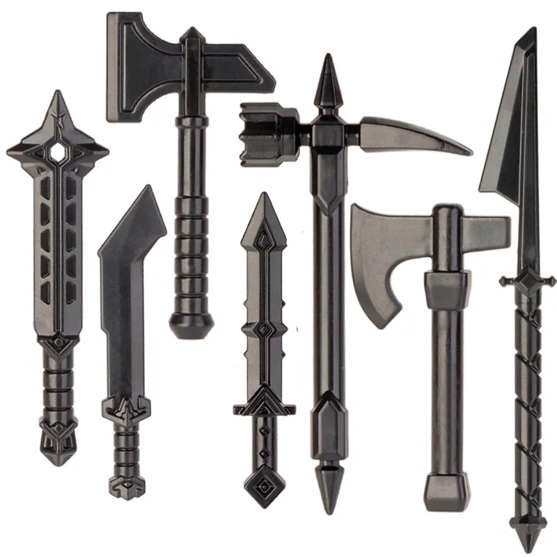 Koruit médiéval temps nain armes pour 4cm figurines accessoires lance épée hache MOC blocs de construction briques jouets