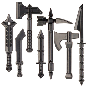 Koruit Medieval Times armas enanas para figuras de 4cm Accesorios lanza espada hacha MOC bloques de construcción ladrillos Juguetes - Product Image 1