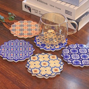 Custom Photo Print Sublimation Blanks Round Ceramic Coaster With Cork Back