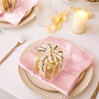 Servilletas de Tela de Satén Cuadradas Desechables Ecológicas Hechas a Mano Modernas de 50*50cm, Decoraciones Coloridas para el Hogar, Bodas y Hoteles