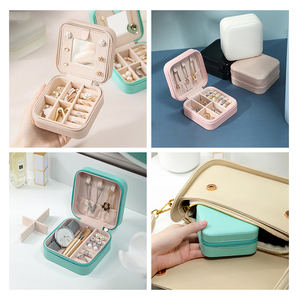Campione Gratuito: Lussuosa Custodia Portatile Personalizzabile in Pelle PU per Gioielli, Anelli e Collane - Organizer da Viaggio per Gioielli con Logo Personalizzato - Product Image 4