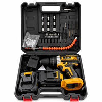Offre Spéciale : Perceuse à percussion sans fil 21V, Kit d'outils électriques sans fil, Ensemble de tournevis électriques pour la construction, le perçage du bois et du métal