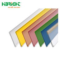 HIGHBRIGHT HBE-PH-Z Porte-étiquettes et porte-panneaux de prix en PVC pour rayonnages de supermarché, pour bande de données transparente en verre JIANGSU