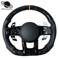 Volant en cuir haut de gamme sur mesure avec bordure en fibre de carbone pour Mercedes-Benz W205W213 C257 CLS C190 W46117 W166 W177 W213