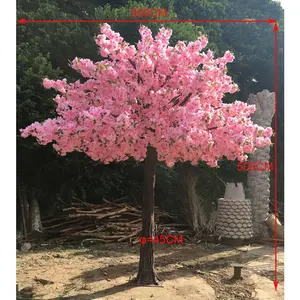 Искусственное розовое японское цветение вишни высотой 500 см, большое дерево из стекловолокна для продажи
