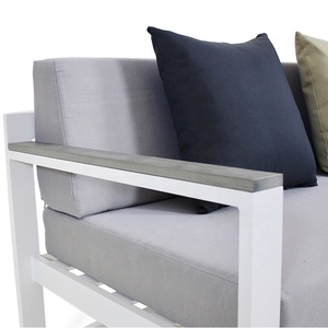 a buon mercato moderno a forma <span class=keywords><strong>di</strong></span> L giardino sezionale divano mobili da esterno Patio in alluminio divano ad angolo per esterno - Product Image 5