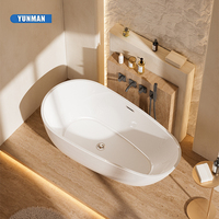 Baignoires autoportantes modernes blanches personnalisables, baignoires à remous de luxe haut de gamme en acrylique, longueur personnalisable, baignoire spa pour salle de bain