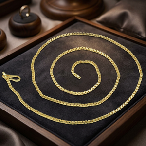 Collares de Cadena Chapados en Oro de 14K, 18K, 24K al por Mayor, Estilo Caja, Diseño Moderno, Cadenas de Moda, Collares de Cadena de Latón Dorado - Product Image 4