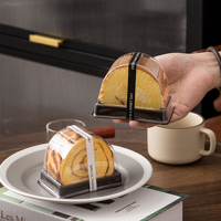 Fabricant OEM, boîte d'emballage en plastique semi-circulaire blister, emballage de dessert suisse en rouleau
