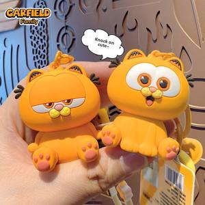 Llavero de goma auténtico para <span class=keywords><strong>Garfield</strong></span>, colgante bonito creativo para hombres y mujeres, regalo pequeño para bolso, llavero autorizado - Product Image 5