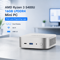 Mini PC SOAYAN AMD 5400U 16 Go LPDDR4, ordinateur miniature professionnel avec gravure de logo personnalisée gratuite, OEM ODM