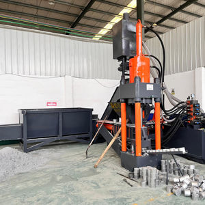 수직 스크랩 알루미늄 \ 금속 연탄 프레스 기계 블록에 구리 및 알루미늄 및 스틸 칩 압착에 이상적 - Product Image 1