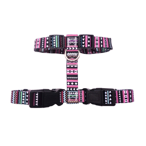 Adjustable Geometric Pattern Nylon Dog Harness with Buckle Closure Fashion Style for Dogs - Product Image 1