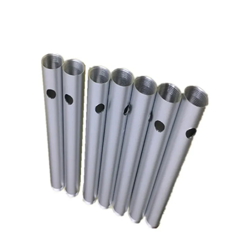 Tubo in alluminio nero lavorazione CNC raccordi per tubi in lega di alluminio filettatura tubo in alluminio
