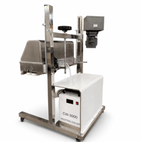 Machine de scellage à bande électrique robuste et continue en acier inoxydable, scelleuse thermique mobile avec refroidisseur d'eau industriel pour sacs