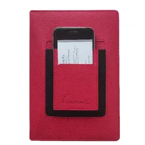 A5 Đỏ PU da bìa cứng máy tính xách tay thiết kế logo cho văn phòng trường sử dụng nhà máy giá 100 sheets