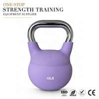 ZENJOY Vente en gros d'équipements de fitness de haute qualité avec logo personnalisé, kettlebell souple en PVC coloré avec poignée en acier inoxydable