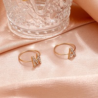 Bagues avec faux diamant en acier inoxydable plaqué or, anneaux de conception minimaliste pour femmes, accessoires,