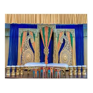 Asian Sangeet <b>Stage</b> Paisley Decoration USA Wedding Mehndi <b>Stage</b> <b>Props</b> Decor Stylish Wedding Mehndi Sangeet <b>Stage</b> Set - Product Image 1