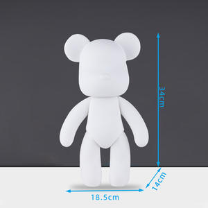 Décorations pour la maison populaires poupée <span class=keywords><strong>Figurine</strong></span> jouets <span class=keywords><strong>acrylique</strong></span> verser <span class=keywords><strong>peinture</strong></span> ours en peluche DYI fluide Art ours violent - Product Image 6