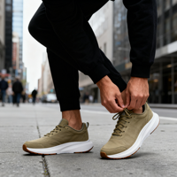 Chaussures de course pour hommes en cuir à logo personnalisé OEM/ODM 2025, baskets basses pour hommes, design de marque personnalisé, chaussures avec logo exclusif