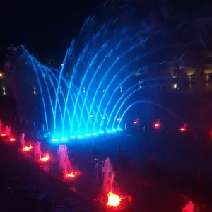 AWS High Quality Large Fountain Outdoor Decorative RGB Led Light Floating Dancing Water Fountain