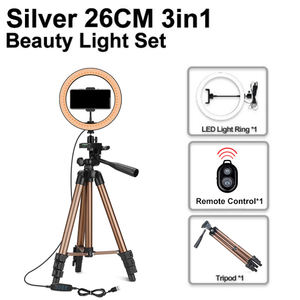 Anneau lumineux LED à intensité variable avec support de téléphone Selfie Fill Light pour <span class=keywords><strong>Tik</strong></span> <span class=keywords><strong>Tok</strong></span> <span class=keywords><strong>Youtube</strong></span> <span class=keywords><strong>Video</strong></span> 10 pouces Led Ring Light avec trépied - Product Image 5