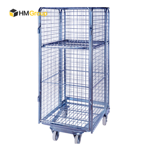 Le conteneur industriel pliable de petit pain de sécurité résistante faite sur commande populaire de Offre Spéciale met en cage des chariots - Product Image 2