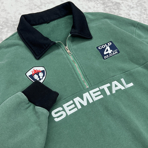 Camiseta Polo con media cremallera de algodón Vintage de alta calidad para hombre, fabricante de camisetas de manga larga de gran tamaño con solapa personalizada para hombre - Product Image 5