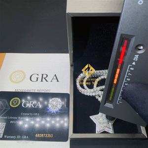 GRA Certificates Pass Diamond Tester Iced Out Fire Jewelry 925 Silver VVS1 Baguette Moissanite Diamond Pendant Necklace Gift - Product Image 2