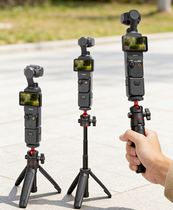 Tongkat Selfie Tripod Lipat 27.5cm 360 °   Penyangga Kamera Genggam Ball Head untuk Kamera DJI Pocket 4/3, Aksesoris Perekaman Vlog - Product Image 2