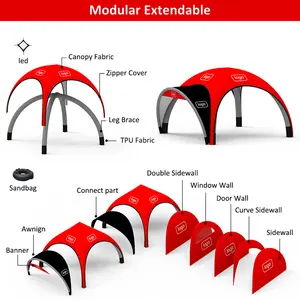 Inflatable tổ chức sự kiện lều đám cưới ngoài trời bên rõ ràng hình cầu lớn thiết kế marquee tùy chỉnh Inflatable tổ chức sự kiện lều