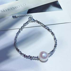 Ensemble collier et bracelet WENCHI en argent sterling S925 avec perles baroques d'eau douce, beauté nacrée, 450g - Product Image 1