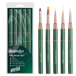 ผู้ผลิตแปรงเพ้นท์เล็บแบบกำหนดเอง รับทำโลโก้ OEM แปรงเพ้นท์ลายเส้นแบบ <span class=keywords><strong>One</strong></span> <span class=keywords><strong>Stroke</strong></span> สำหรับงาน 3 มิติ/แบบแบน/เจล แปรงเพ้นท์เล็บสองด้าน - Product Image 1