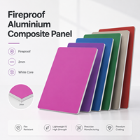 Panneau composite en aluminium ignifuge métallique revêtu de FEVE de 4 mm ACP ACM pour cloison intérieure de bureau