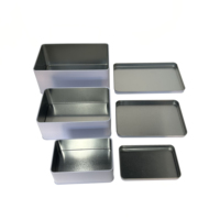 Boîte en métal rectangulaire blanche en promotion, boîte de rangement personnalisée pour cadeaux, boîte en métal pour emballage
