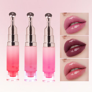 Huile repulpante hydratante pour les lèvres sous marque privée, transparente, en gros, baume teinté, huile éclatante pour les lèvres, huile hydratante fruitée, végétalienne, à peptides, brillant à lèvres - Product Image 1