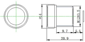 2.5Mm F2.4 5MP M12 S-Mount Cctv Board <span class=keywords><strong>Lens</strong></span> Voor 1/2.5 Inch Sensor Size - Product Image 4