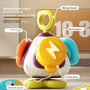 Bola ocupada para bebés, juguete <span class=keywords><strong>de</strong></span> plástico <span class=keywords><strong>de</strong></span> educación temprana para niños <span class=keywords><strong>de</strong></span> 1 a 3 años y niños pequeños, botón <span class=keywords><strong>de</strong></span> interruptor, <span class=keywords><strong>casa</strong></span> hexaédrica, rompecabezas y bola para agarrar los dedos - Product Image 3