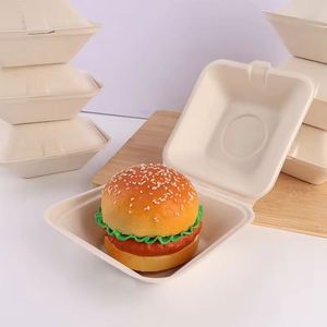 Caja de Cartón Biodegradable de Bagazo de Caña de Azúcar con Logotipo Personalizado para Comida Rápida y Cantina Empresarial - Product Image 2