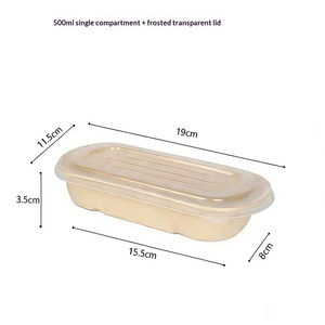 Caja de Embalaje de Alimentos Compostable Ecológica, Contenedor Biodegradable para Ensaladas para Llevar, Suministro al por Mayor para Cadenas de Restaurantes - Product Image 3