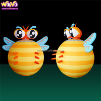 Dessin animé d'abeille gonflable décoratif d'entrée de centre commercial