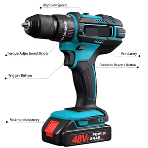 Taladro de Impacto Inalámbrico con Motor sin Escobillas de 21V, Servicio OEM, Taladro Eléctrico Inalámbrico con <span class=keywords><strong>Accesorios</strong></span> - Product Image 2