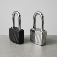 Cadenas laminé 45 mm en alliage de zinc, corps en acier, 3 clés, antivol, étanche IP65, double levier de verrouillage, corps carré, cadenas mille points de verrouillage