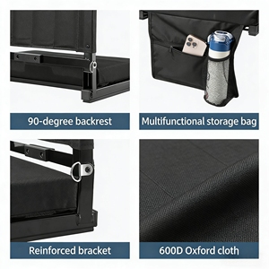 Siège de stade pliable en acier avec logo personnalisé et support dorsal, chaise pliante portable pour gradins - Product Image 5